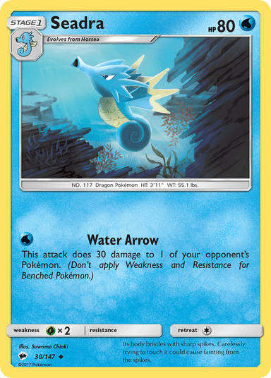 Carta Seadra 30/147 do set Burning Shadows — Pokémon TCG | Bynx