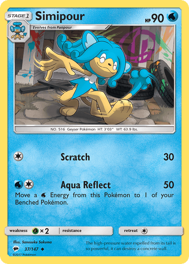 Carta Simipour 37/147 do set Burning Shadows — Pokémon TCG | Bynx