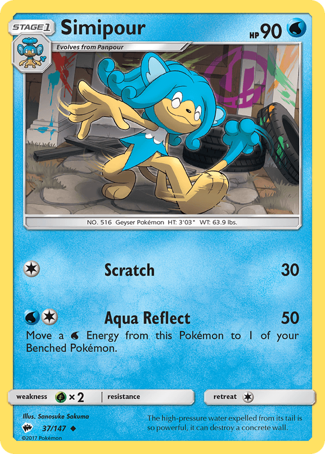 Carta Simipour 37/147 do set Burning Shadows — Pokémon TCG | Bynx