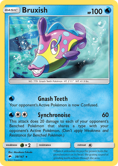 Carta Bruxish 38/147 do set Burning Shadows — Pokémon TCG | Bynx