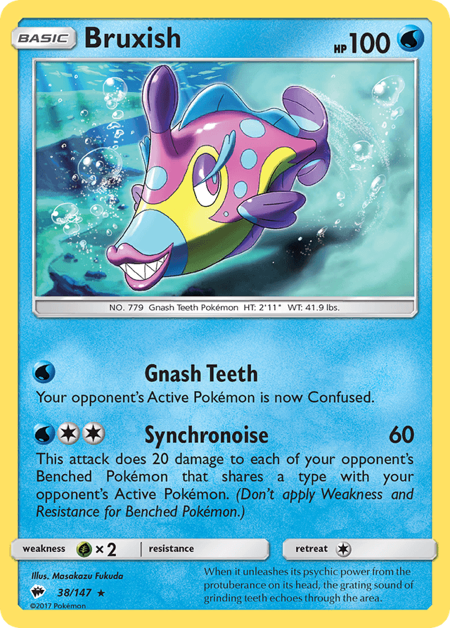 Carta Bruxish 38/147 do set Burning Shadows — Pokémon TCG | Bynx