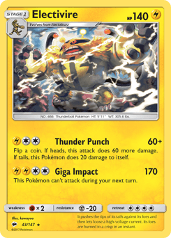 Electivire 43 — Burning Shadows