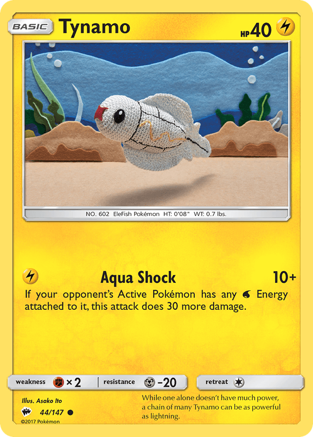 Carta Tynamo 44/147 do set Burning Shadows — Pokémon TCG | Bynx