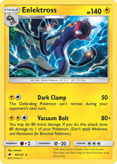 Carta Eelektross 46/147 do set Burning Shadows — Pokémon TCG | Bynx