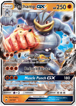 Machamp-GX 64 — Burning Shadows