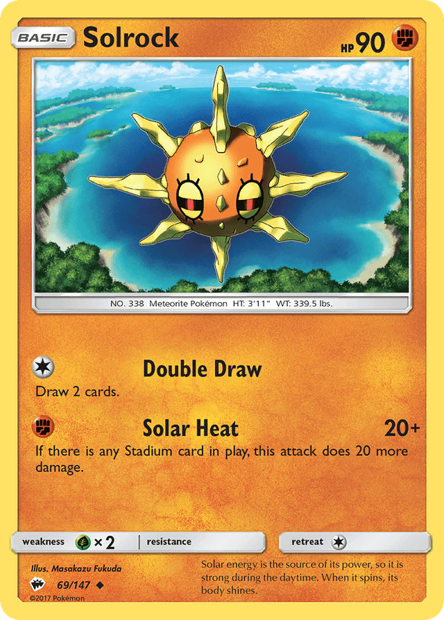 Carta Solrock 69/147 do set Burning Shadows — Pokémon TCG | Bynx