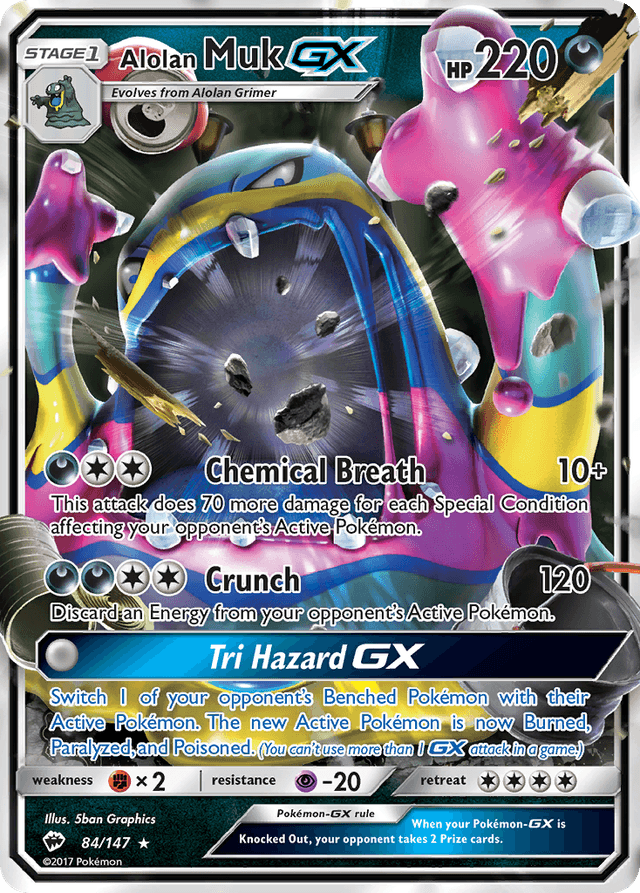 Carta Alolan Muk-GX 84/147 do set Burning Shadows — Pokémon TCG | Bynx