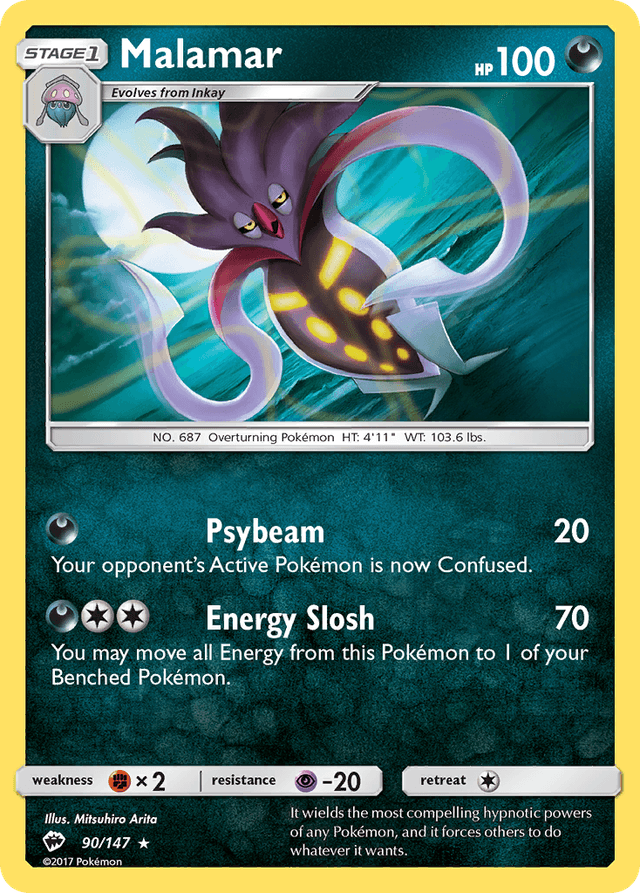 Carta Malamar 90/147 do set Burning Shadows — Pokémon TCG | Bynx