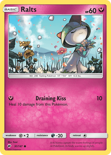 Carta Ralts 91/147 do set Burning Shadows — Pokémon TCG | Bynx