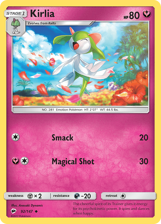 Carta Kirlia 92/147 do set Burning Shadows — Pokémon TCG | Bynx