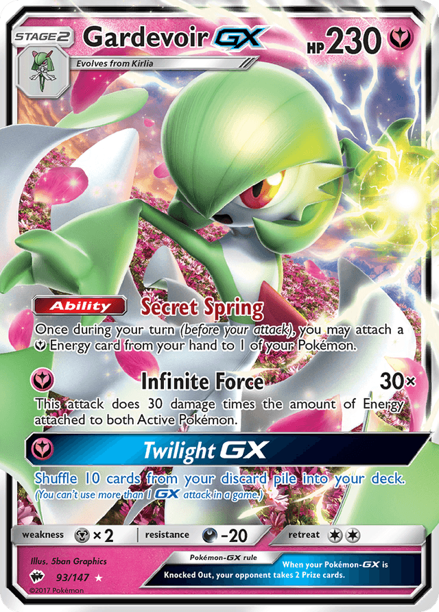 Carta Gardevoir-GX 93/147 do set Burning Shadows — Pokémon TCG | Bynx