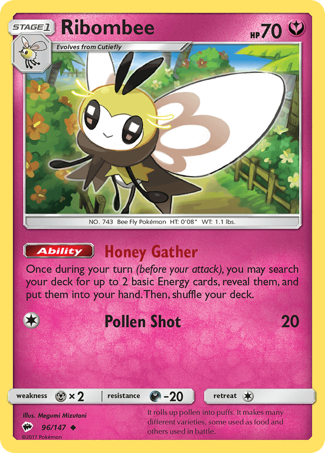 Carta Ribombee 96/147 do set Burning Shadows — Pokémon TCG | Bynx