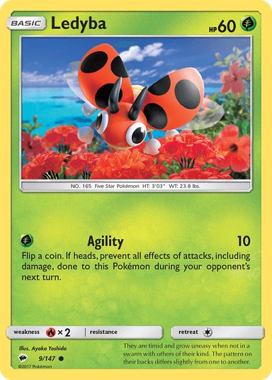 Carta Ledyba 9/147 do set Burning Shadows — Pokémon TCG | Bynx