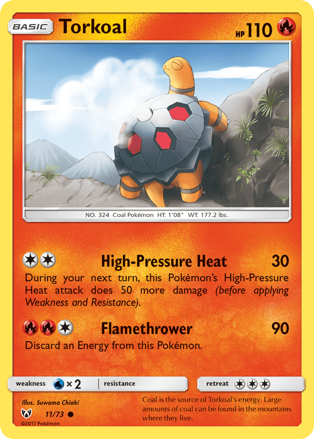 Carta Torkoal 11/73 do set Shining Legends — Pokémon TCG | Bynx
