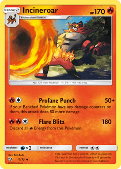 Incineroar 17 — Shining Legends