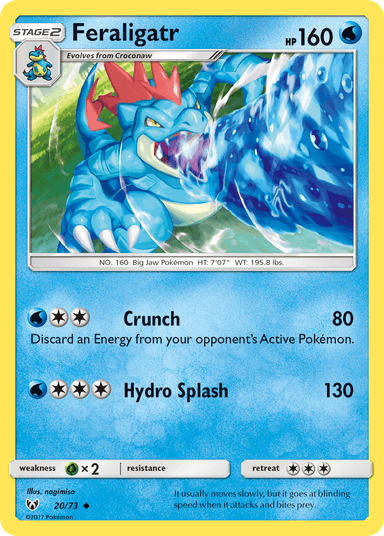 Carta Feraligatr 20/73 do set Shining Legends — Pokémon TCG | Bynx