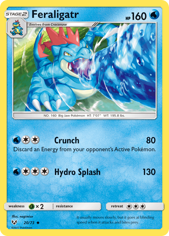 Carta Feraligatr 20/73 do set Shining Legends — Pokémon TCG | Bynx