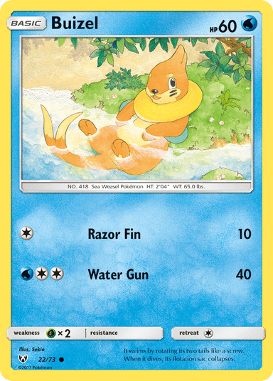 Carta Buizel 22/73 do set Shining Legends — Pokémon TCG | Bynx