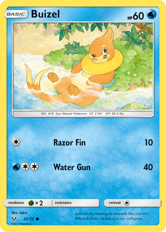 Carta Buizel 22/73 do set Shining Legends — Pokémon TCG | Bynx