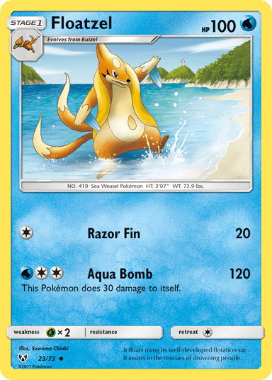 Carta Floatzel 23/73 do set Shining Legends — Pokémon TCG | Bynx