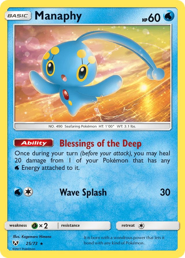Carta Manaphy 25/73 do set Shining Legends — Pokémon TCG | Bynx