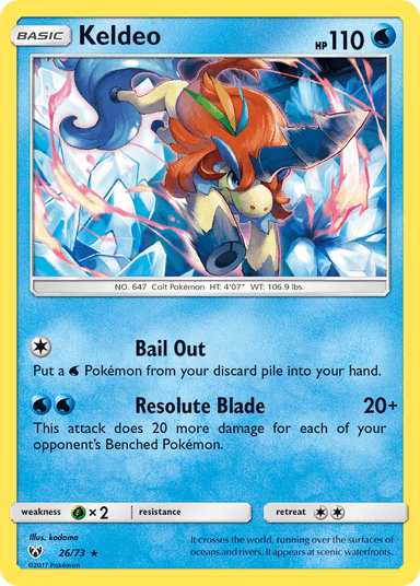 Carta Keldeo 26/73 do set Shining Legends — Pokémon TCG | Bynx