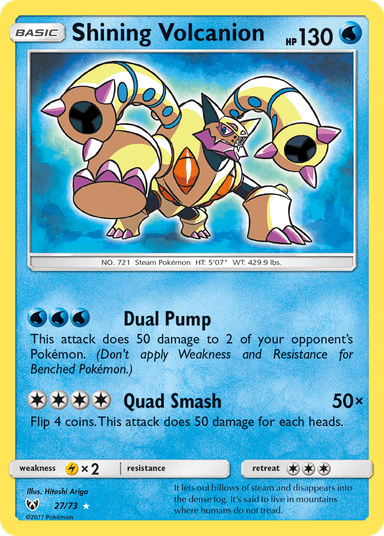 Carta Shining Volcanion 27/73 do set Shining Legends — Pokémon TCG | Bynx