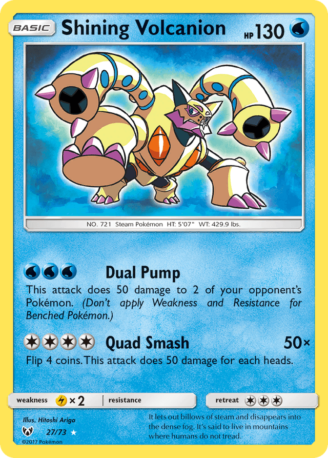 Carta Shining Volcanion 27/73 do set Shining Legends — Pokémon TCG | Bynx