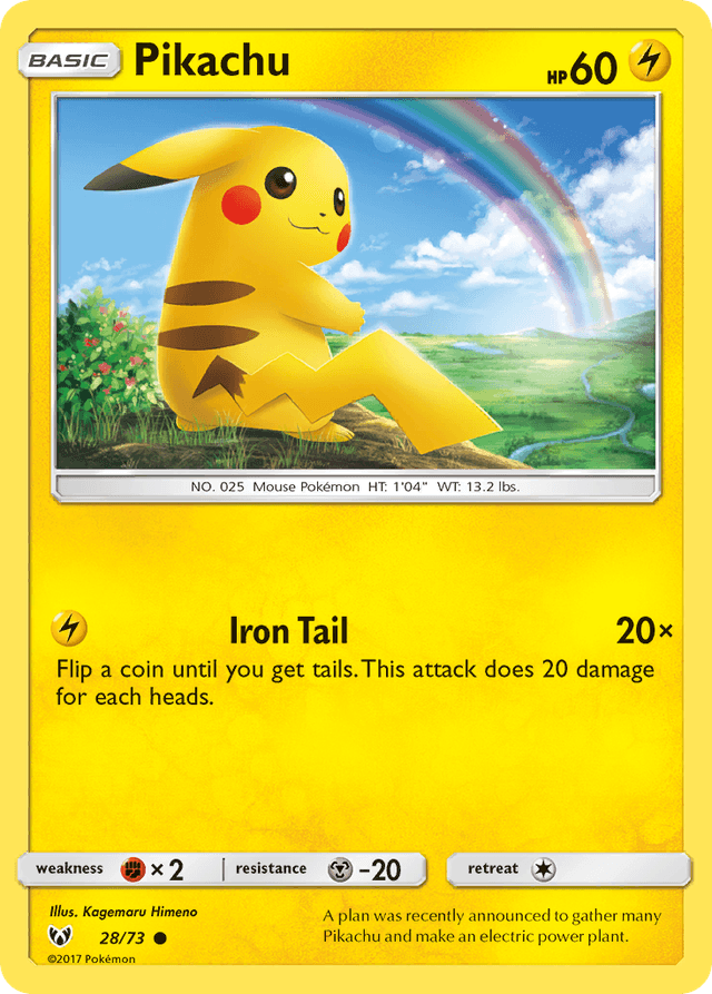 Carta Pikachu 28/73 do set Shining Legends — Pokémon TCG | Bynx