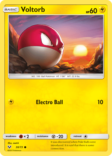 Carta Voltorb 30/73 do set Shining Legends — Pokémon TCG | Bynx