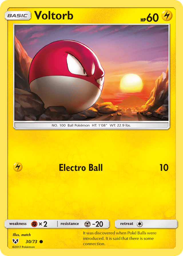Carta Voltorb 30/73 do set Shining Legends — Pokémon TCG | Bynx