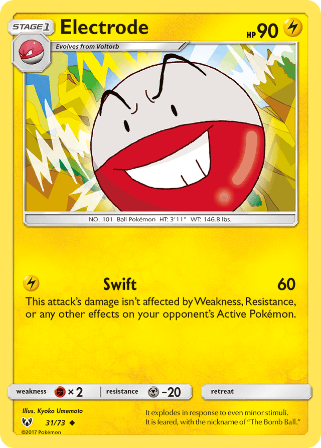 Carta Electrode 31/73 do set Shining Legends — Pokémon TCG | Bynx