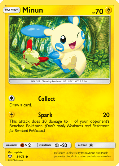 Carta Minun 34/73 do set Shining Legends — Pokémon TCG | Bynx
