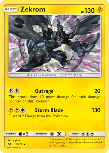 Carta Zekrom 35/73 do set Shining Legends — Pokémon TCG | Bynx