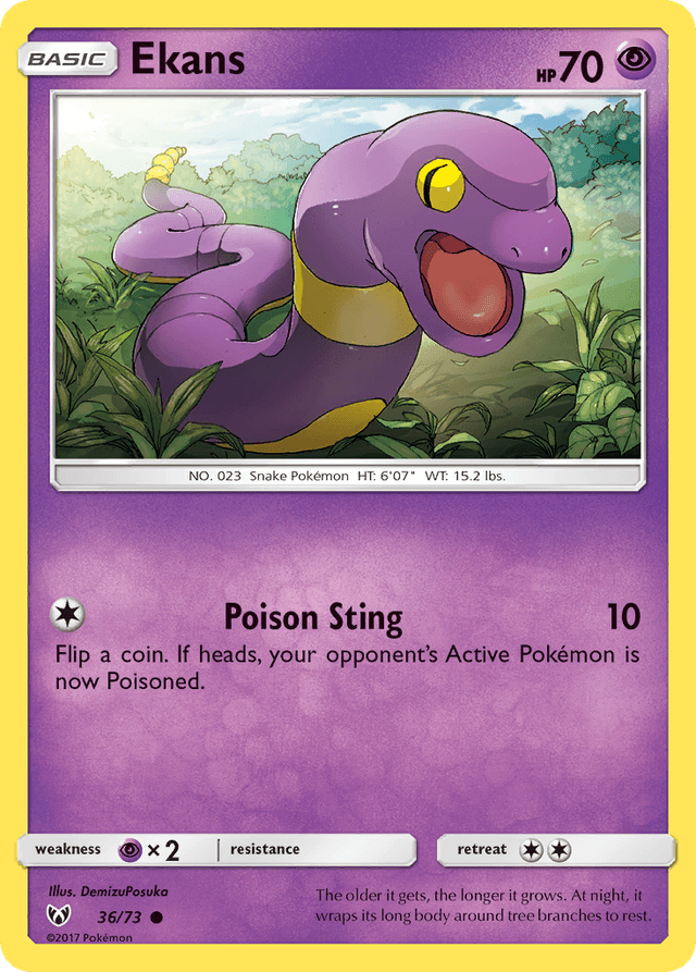 Carta Ekans 36/73 do set Shining Legends — Pokémon TCG | Bynx