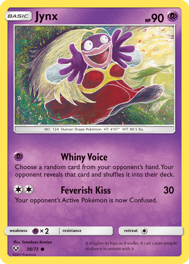 Carta Jynx 38/73 do set Shining Legends — Pokémon TCG | Bynx