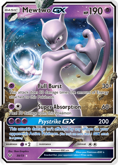 Carta Mewtwo-GX 39/73 do set Shining Legends — Pokémon TCG | Bynx