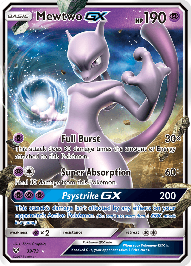 Carta Mewtwo-GX 39/73 do set Shining Legends — Pokémon TCG | Bynx