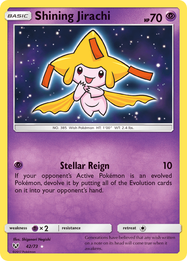 Carta Shining Jirachi 42/73 do set Shining Legends — Pokémon TCG | Bynx