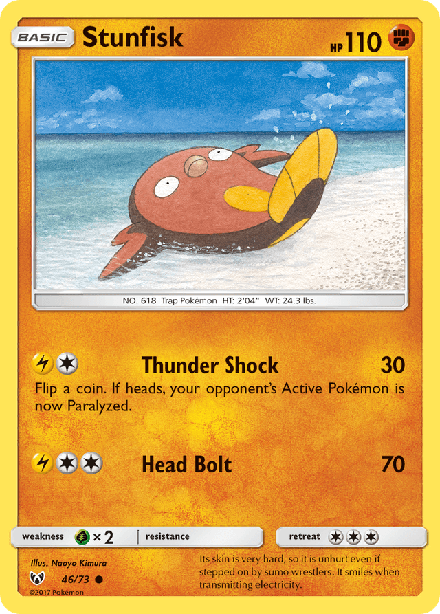 Carta Stunfisk 46/73 do set Shining Legends — Pokémon TCG | Bynx