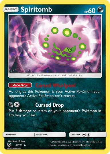 Carta Spiritomb 47/73 do set Shining Legends — Pokémon TCG | Bynx