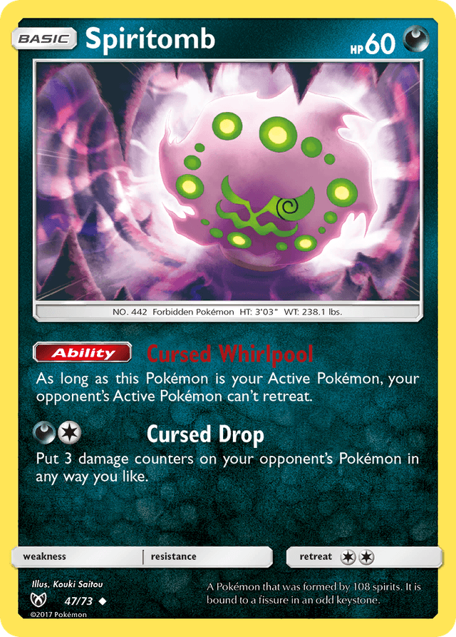 Carta Spiritomb 47/73 do set Shining Legends — Pokémon TCG | Bynx
