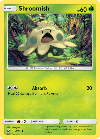 Carta Shroomish 4/73 do set Shining Legends — Pokémon TCG | Bynx
