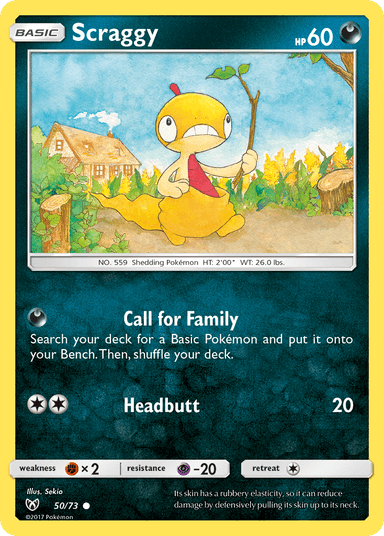 Carta Scraggy 50/73 do set Shining Legends — Pokémon TCG | Bynx