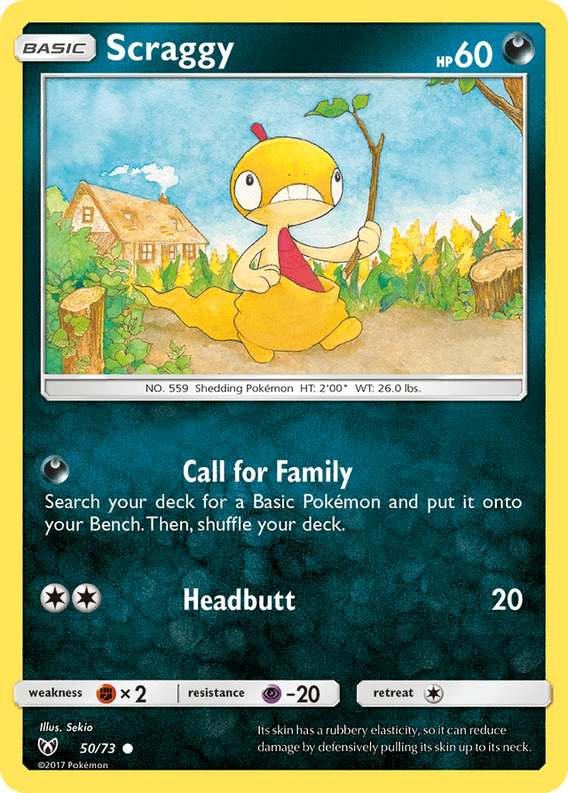 Carta Scraggy 50/73 do set Shining Legends — Pokémon TCG | Bynx