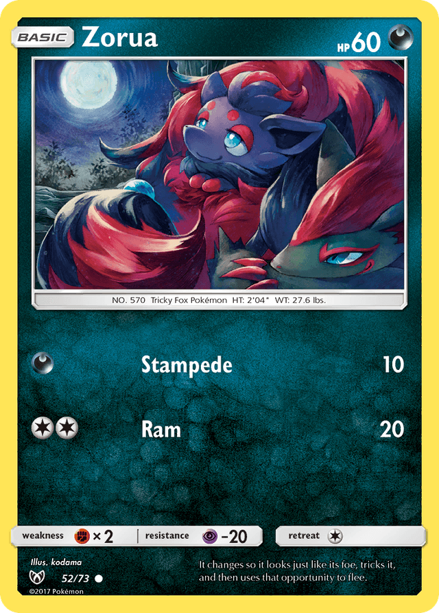 Carta Zorua 52/73 do set Shining Legends — Pokémon TCG | Bynx