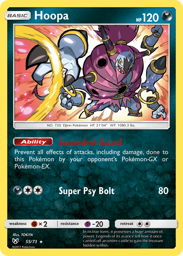 Carta Hoopa 55/73 do set Shining Legends — Pokémon TCG | Bynx