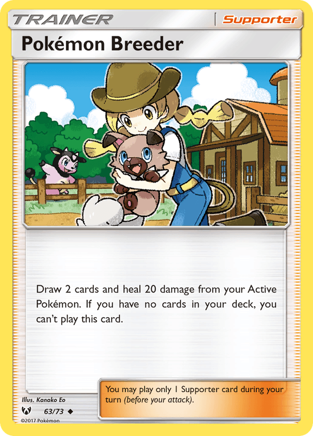 Carta Pokémon Breeder 63/73 do set Shining Legends — Pokémon TCG | Bynx