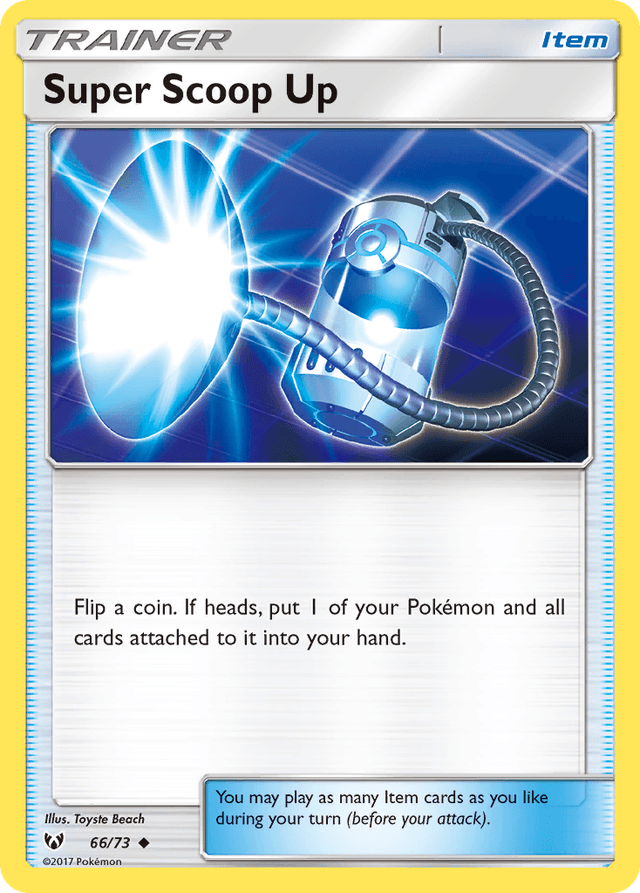 Carta Super Scoop Up 66/73 do set Shining Legends — Pokémon TCG | Bynx