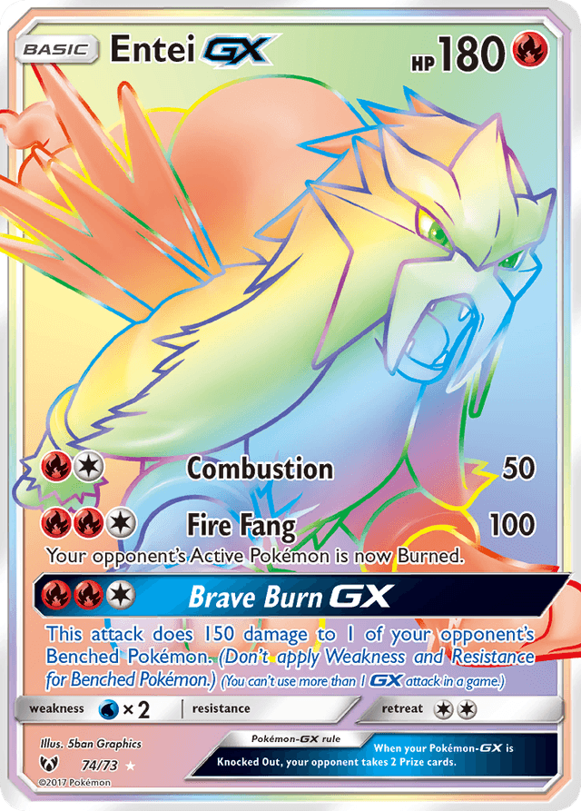 Carta Entei-GX 74/73 do set Shining Legends — Pokémon TCG | Bynx